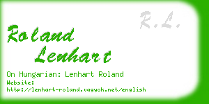 roland lenhart business card